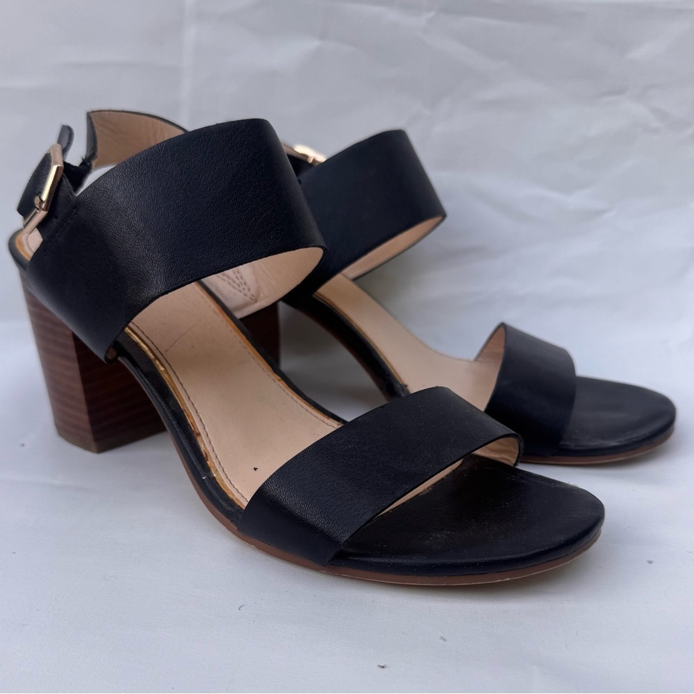Michael // black Teresa strappy block heel size 7.5